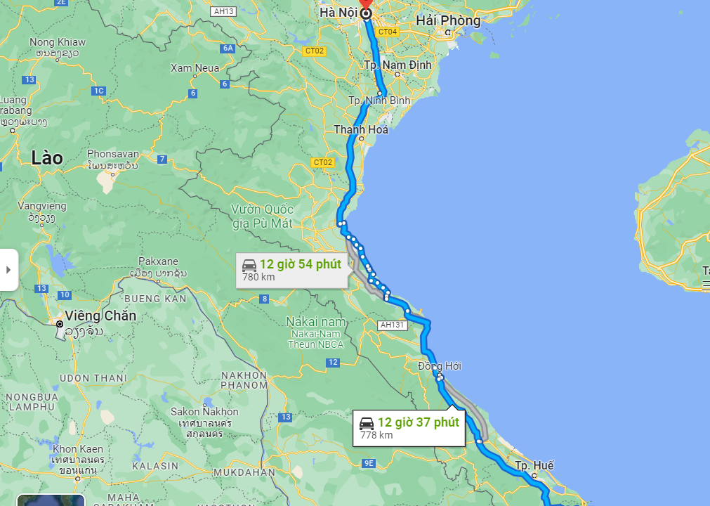 Đà Nẵng cách Hà Nội bao nhiêu km