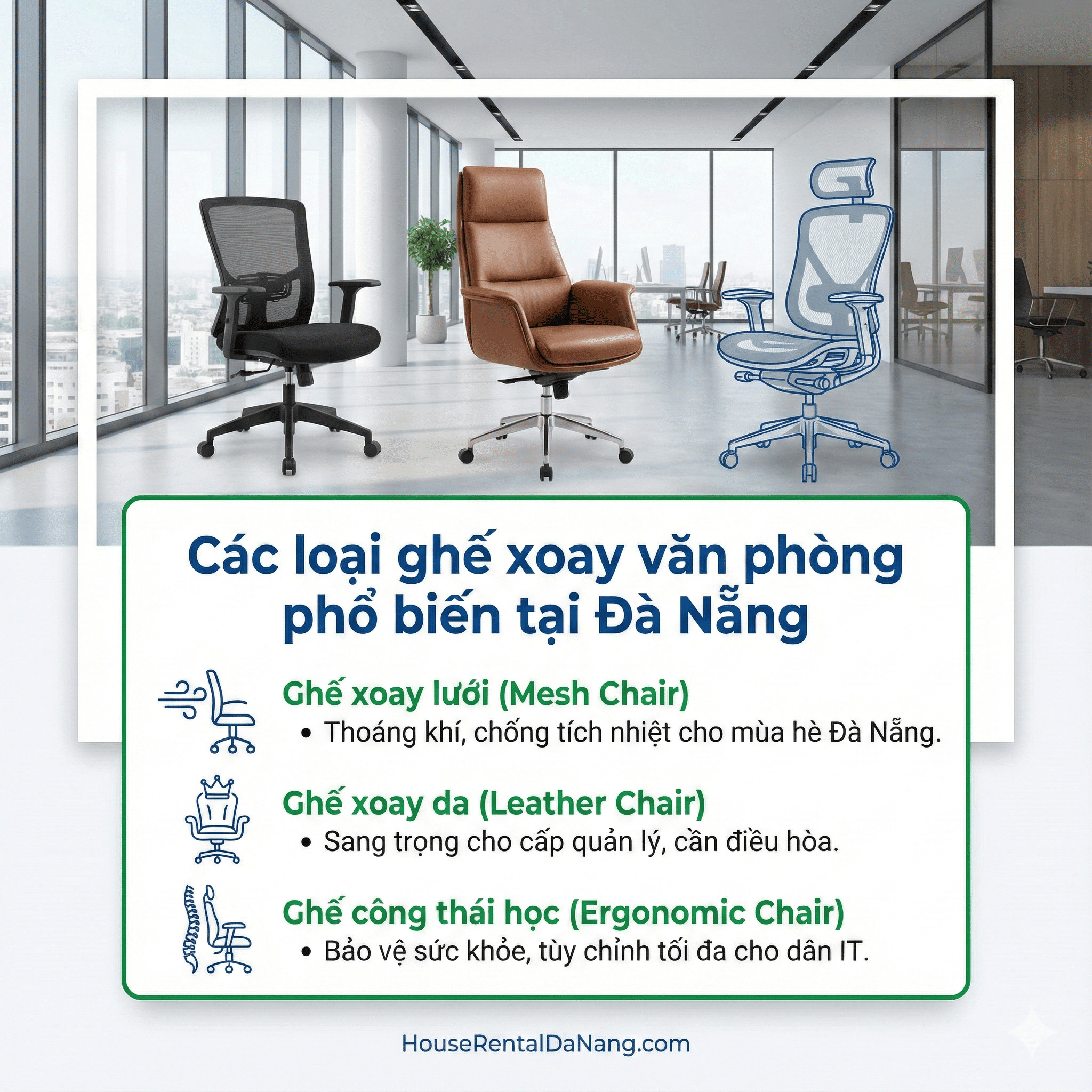 Ghế Xoay Văn Phòng Đà Nẵng