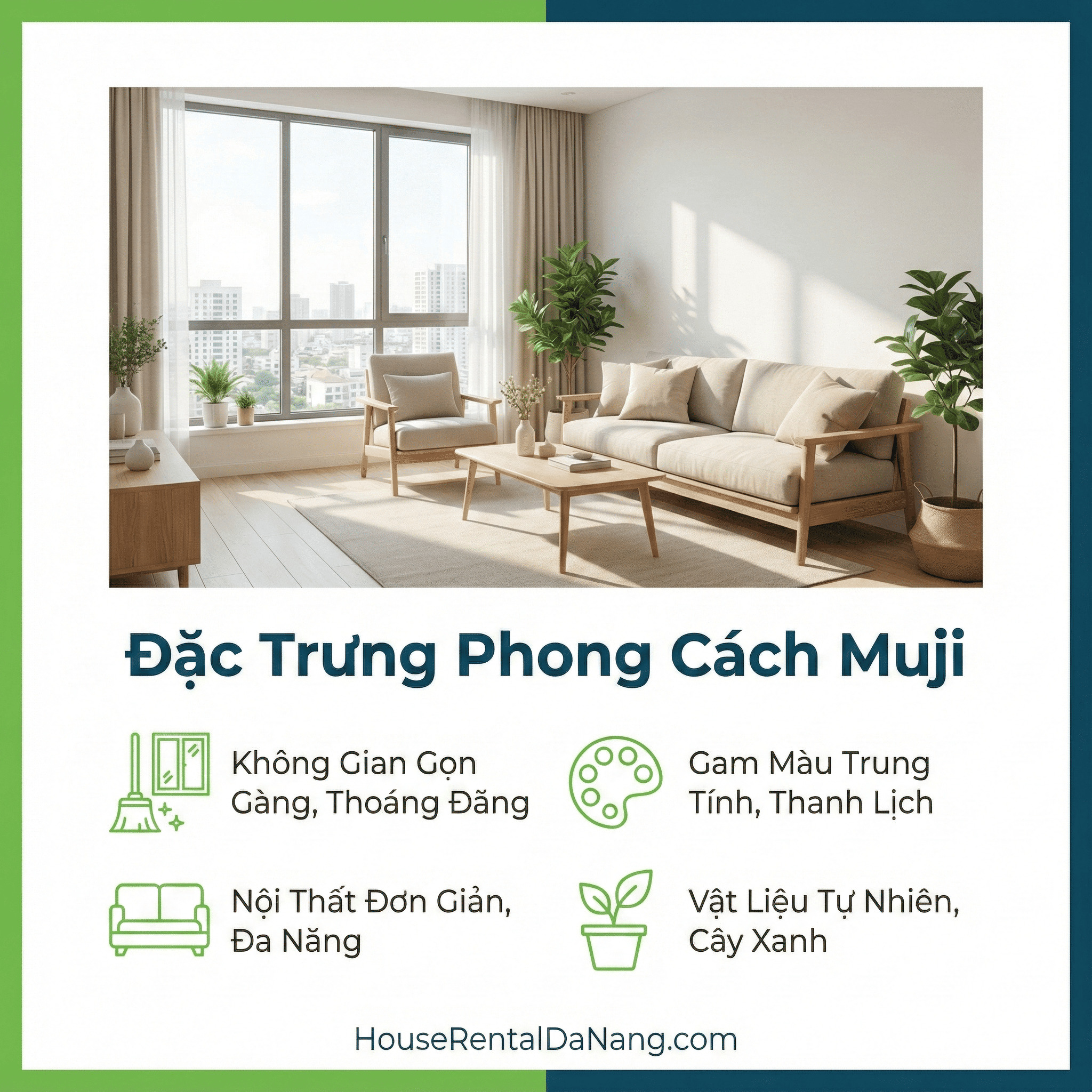 Thiết Kế Căn Hộ Cho Thuê Đà Nẵng Style Muji