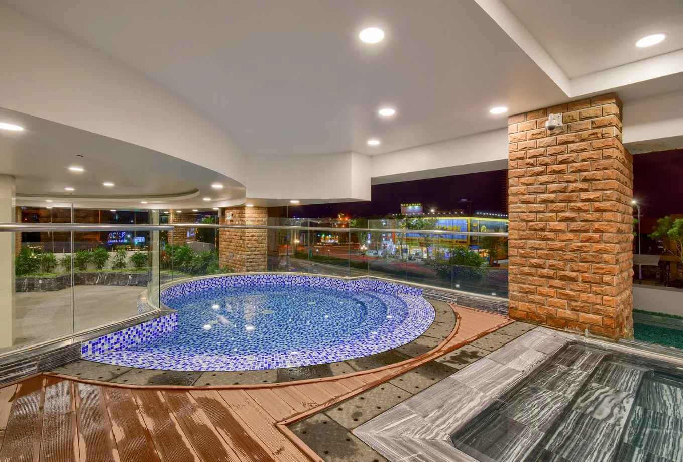 Hiyori Garden Tower indoor water feature