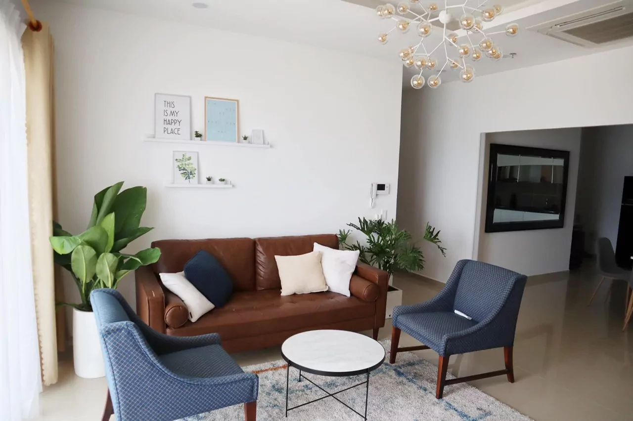 Blooming Tower apartment living room