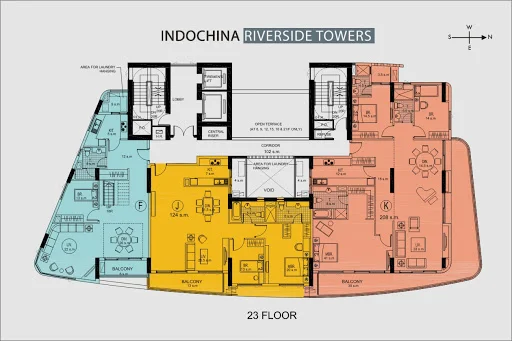 Indochina Riverside Towers floor plan for the 23rd floor