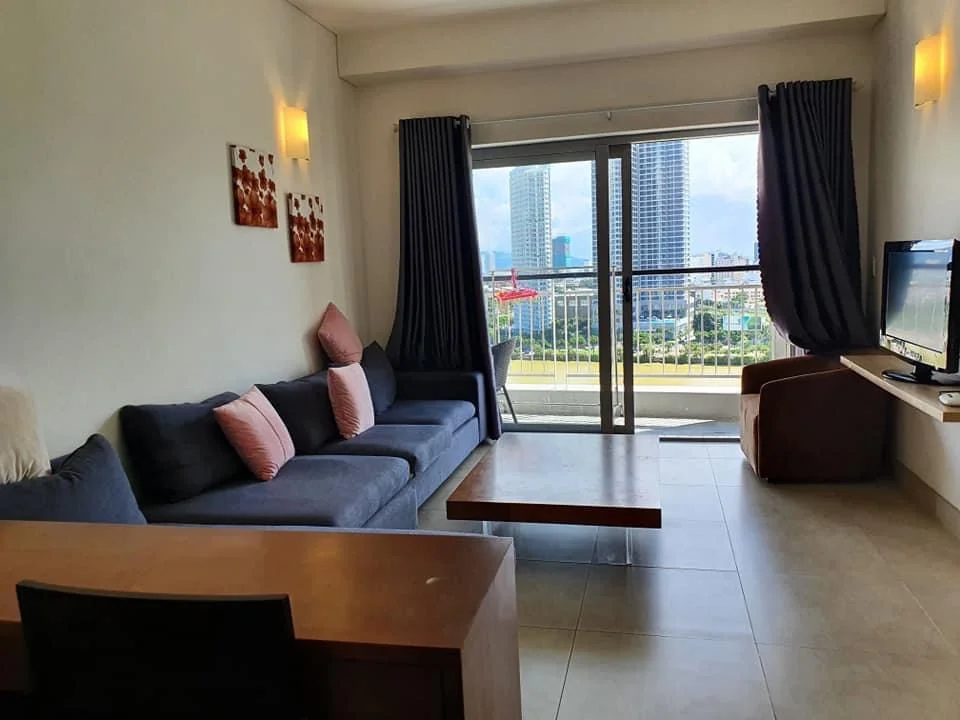 Indochina Riverside Towers apartment living room with city view